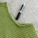 Christopher & Banks Christopher & Banks Waffle Weave Vest Womens S Green Sleeveless Hooded Full Zip Photo 4