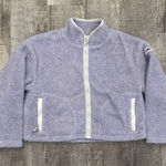 Madewell Penfield Haight Fleece Jacket Womens Small Purple Sherpa Oversized Zip Photo 0
