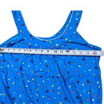 Vintage 1970's Baby Doll‎ Floral Blue Dress Size Medium Feminine Romantic Prarie Photo 4