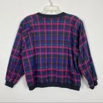 Vintage Purple & Pink Plaid Zip Up Jacket Purple Size L Photo 3