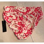 Catalina SWIMWEAR Swim Women’s Bottom Deep Coral Floral Nylon Blend Size L New Photo 4