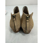 Womans Kenneth Cole Ny Size 7 M Cooper Beige Vented Zip Cut Out Booties Tan Photo 4