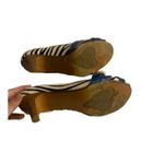Circus by Sam Edelman Retro Pinup Y2K Zebra Print Heels Naughty Monkey Blue Buckle Detail Size 8 Photo 6