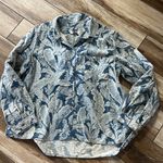 Pilcro and the Letterpress  sigourney corduroy button down blue patterned large shirt Photo 1