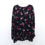 Woman Within  Womens‎ Blouse Size 2X Black Floral Long Sleeve Boh Casual Fall Photo 5