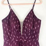 Betsy and Adam  High Slit Metallic Print Gown Size 10 Chiffon Formal Wedding Guest Photo 3