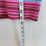 Derek Lam 10 Crosby Cianna Striped Ribbed Cotton Blend Polo Collar Sweater Dress Pink Size L Photo 8