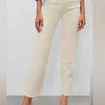 ZARA high rise cropped butter yellow jeans Photo 0
