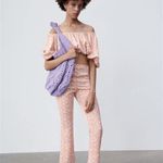 ZARA Floral Silky Pants Photo 2