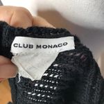 Club Monaco  Women's Black Linen Crochet Sleeveless Blouse Size Small Photo 5
