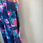 Jessica Simpson  Mini Dress 2X Blue Pink Rose Floral‎ Corset Smocked Micro Ribbed Photo 4