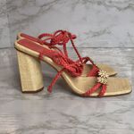 Anthropologie  SCHUTZ Mid Atanado Leather block heel daisy Sandals heels SZ 9.5 B Photo 6