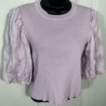 Lucy Paris  Elle Lavender Ribbed Short Sleeve Sweater Size Large EUC Photo 3
