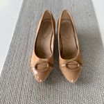 dexflex comfort Dexflex Tan Patent Suede Buckle Ponted Toe Wedge Heels Size 10 Photo 7