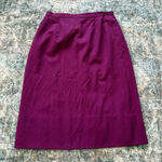 Christian Dior Vintage The Suit Burgundy Wool Pencil Skirt Italy Size 10 Photo 0
