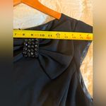 Sandra Darren New  Black Mini Dress with Bow Accent size 16 Photo 3