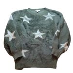 She & Sky Bubble Sleeve Fuzzy Star Sweater Photo 1