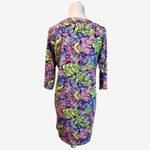 Caribbean Joe Floral V-Neck Dress S Palm Print Photo 1