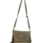 Free People Crossbody Bag Purse Gray Flap‎ Closure Silver Accent Zippers Casual Photo 0