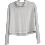 Fabletics  Long Sleeve White Cropped Hooded Athletic Shirt Size Women's Small Photo 0