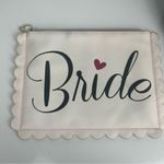 Kate Spade Bride, Mrs, wifey gift bundle of clutch, hat, luggage tag and earrings Photo 2