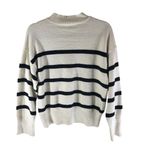 Double Zero Striped Crewneck Sweater Oversized Ivory Black S Photo 1