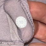 Lululemon  Women’s Sz 10 Dark Chrome Gray Lilac Pushing Limits Strappy Sports Bra Photo 7