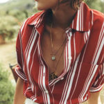 Madewell  Oversized Button-Up Shirt in Poplin in Cherry Red Size Medium NWT Photo 0