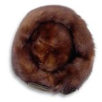 Vintage 1950s Anne’s San Carlos Mink Fur Pillbox Hat Brown Bow Detail Classic Photo 11