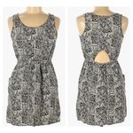 Mossimo Supply Co Black and cream abstract print cutout back dress with pockets size small NWT Photo 1