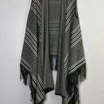 Southwestern Aztec Chevron Printed Fringe Hem Handkerchief Hem Vest Photo 0