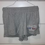 Charlotte Russe Gray Paris Embroidered Athletic Shorts Photo 0