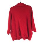 Tahari Womens Cardigan Sweater Oversized Dolman Sleeve Wool Blend Red M Photo 1
