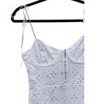 For Love & Lemons Picnic Mini Dress White Eyelet Revolve NWT Large Photo 2