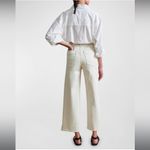 Apiece Apart  Merida Cropped Straight Leg Jean High Rise Ecru Cream Size 26 New Photo 4