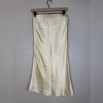 Aritzia Babaton Satin Midi Slip Skirt size 8 Frappe Cream / Denude Butter Yellow Photo 9