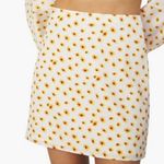 We Wore What New Daisy Print Mini Slip Skirt Ivory Multi Size XS Photo 1