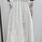 ZARA White Ruffle Dress Photo 1