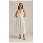 FAVORITE DAUGHTER The Eyes Only For You Midi Dress Size 6 White Photo 3