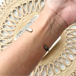 EGE ‘89 Silver Pewter Turquoise Heart Pointed Slip On Slim Bracelet Cuff Western Photo 1