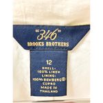 Brooks Brothers 346 Linen Long Sleeve Long Blazer Jacket White Women's Size 12 Photo 1