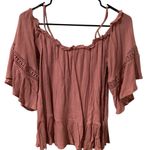 Roommates  Blush Ruffled Blouse Off Shoulder Option Excellent Condition Size M Photo 5