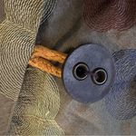 Vintage 90s LagenLook Art to Wear Abstract Embroidered Coat Jacket Gray Size M Photo 8