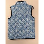Stella Parker Collection Island Blue Floral Quilted Vest Size Small Golf Zip Up Photo 2