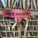 Simply Southern  navy & white seersucker dress size large NWT Photo 1