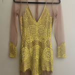 For Love & Lemons Antigua Beige Mini Dress Photo 0