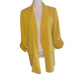 Tahari  Women’s Blazer Size Medium Mustard Long Lined Cuffed Sleeve Dressy Photo 1
