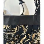 Anthropologie Lucky Penny  Black & Cream Embroidered Floral Hobo Photo 1