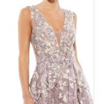 Mac Duggal NWT 20131 Floral Embroidered V-Neck Gown Dress Size 4 Photo 1
