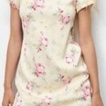 ZARA  NWT Floral Print Satin Effect Dress Cut-Out Details Size Medium Photo 0